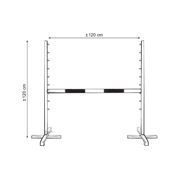 Barre d'obstacle HOBBY HORSE 120 Cm, 2x Barres Rose