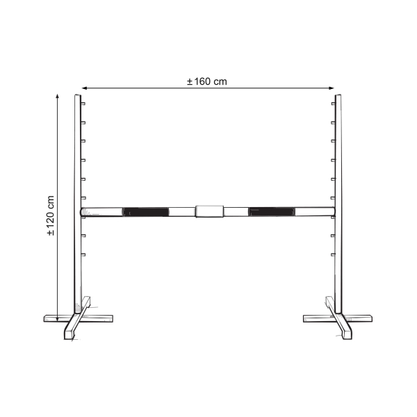 Barre d'obstacle HOBBY HORSE 160 cm X 120 cm  Vert