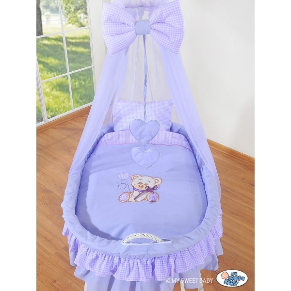 Berceau à Ciel de Lit avec Textile Retombant Lila Papillon