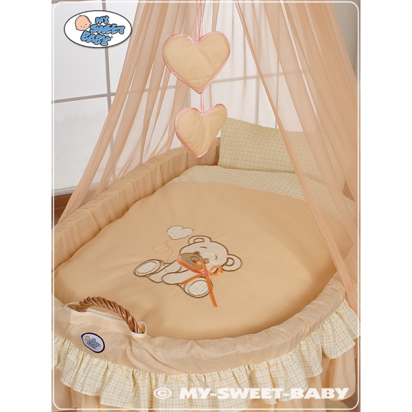 Berceau à Ciel de Lit avec Textile Retombant Pêche Papillon