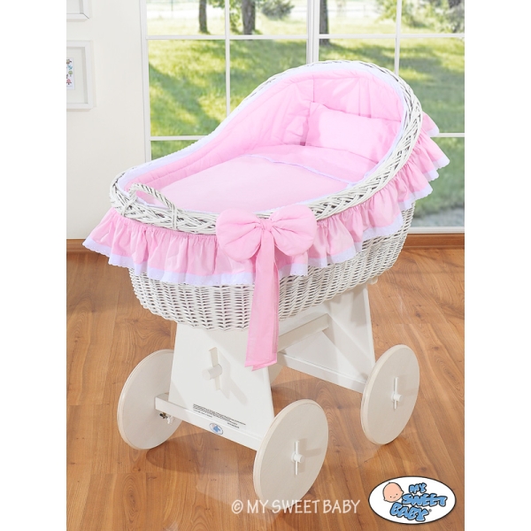 Berceau avec Capote Rose Carina pour Fille