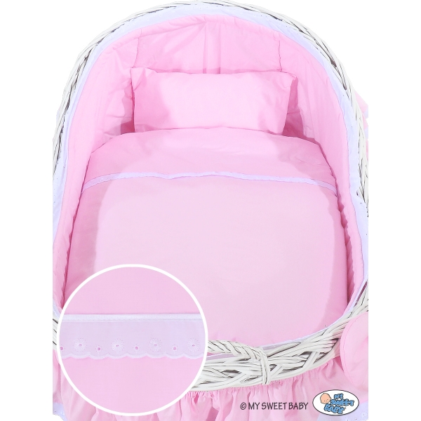 Berceau avec Capote Rose Carina pour Fille