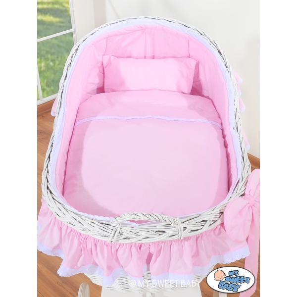 Berceau avec Capote Rose Carina pour Fille