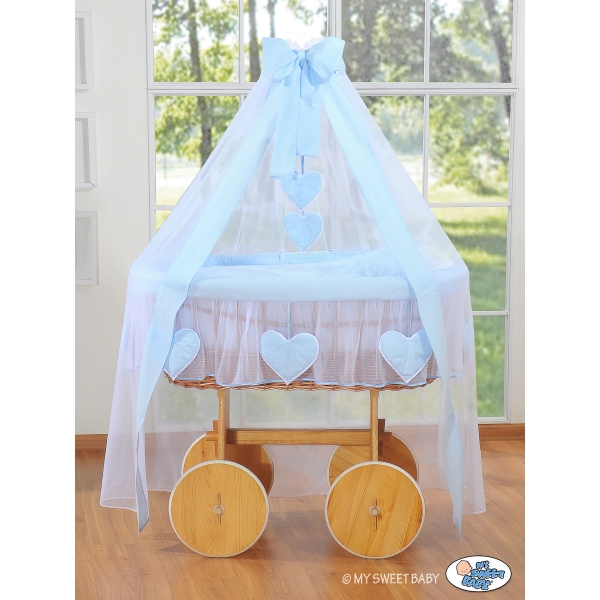 Berceau Bébé Deluxe à Ciel et Textile Bleu Amelie pour Garçon