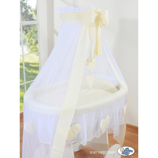 Berceau Bébé Deluxe à Ciel et Textile Crème Amelie
