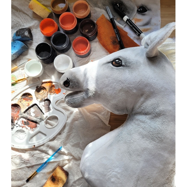 Blanc Hobby Horse Cheval Bâton Premium