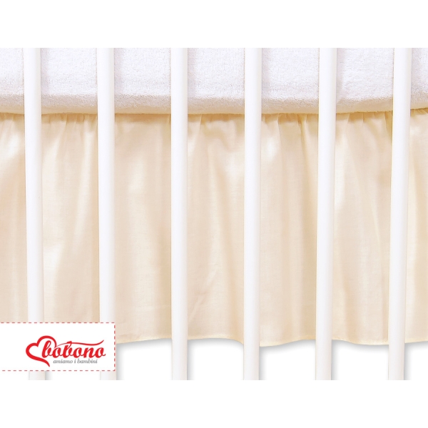 Cache-sommier Décoratif pour Berceau 120x60 cm - Hanging Hearts Crème Cœurs