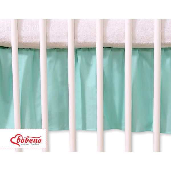 Cache-sommier Décoratif pour Berceau 120x60 cm - Hanging Hearts Menthe Cœurs