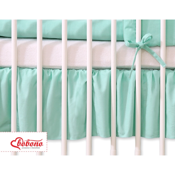 Cache-sommier Décoratif pour Berceau 120x60 cm - Hanging Hearts Menthe Cœurs