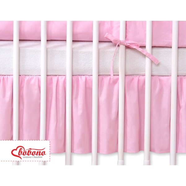 Cache-sommier Décoratif pour Berceau 120x60 cm - Hanging Hearts Rose Cœurs