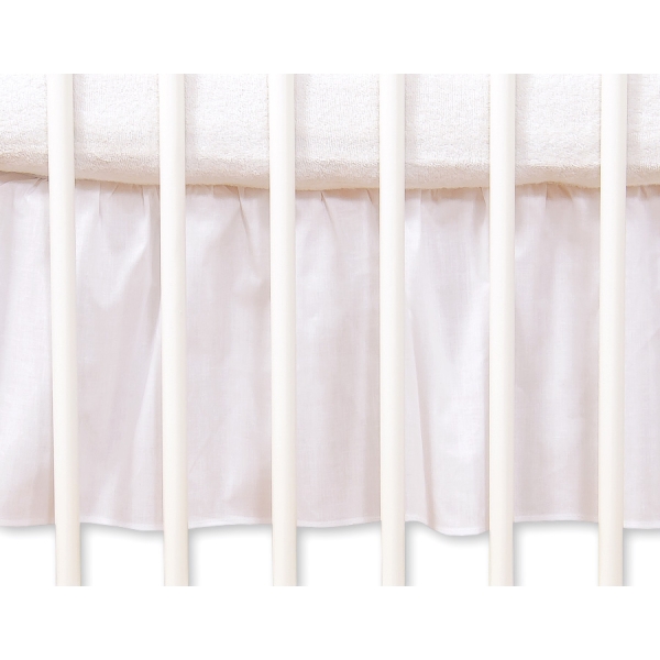 Cache-sommier Décoratif pour  Lit Bébé 70x140 cm Blanc Cœurs