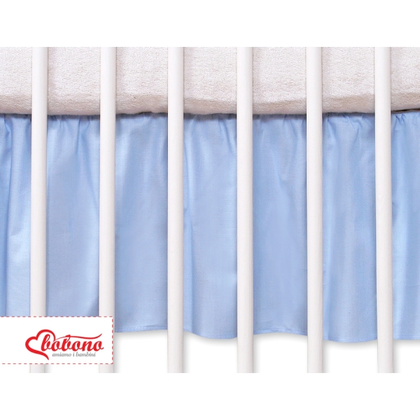 Cache-sommier Décoratif pour  Lit Bébé 70x140 cm Bleu Cœurs