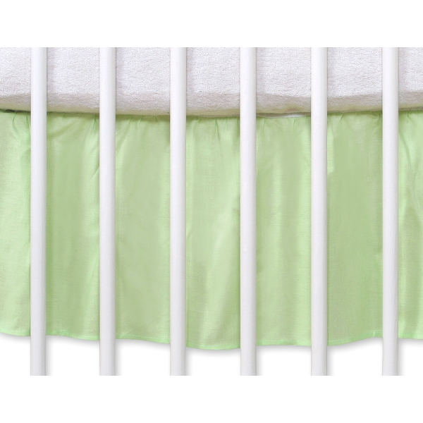 Cache-sommier Décoratif pour  Lit Bébé 70x140 cm Vert Cœurs