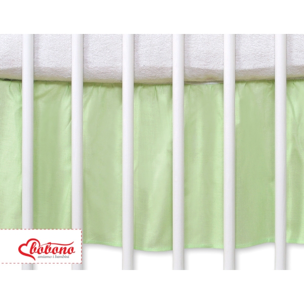 Cache-sommier Décoratif pour  Lit Bébé 70x140 cm Vert Cœurs