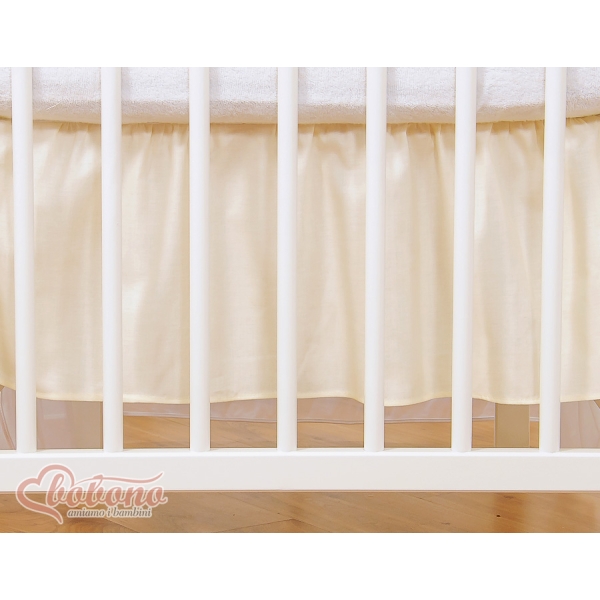 Cache Sommier Lit Bébé 140x70 cm Crème Prince / Princess