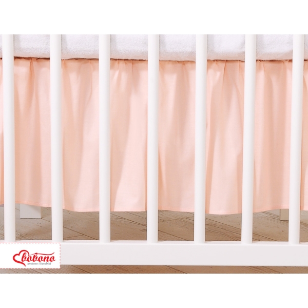 Cache Sommier Lit Bébé 60x120 cm Rose Poudré Prince / Princess