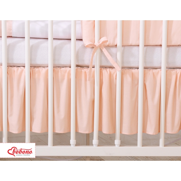 Cache Sommier Lit Bébé 60x120 cm Rose Poudré Prince / Princess