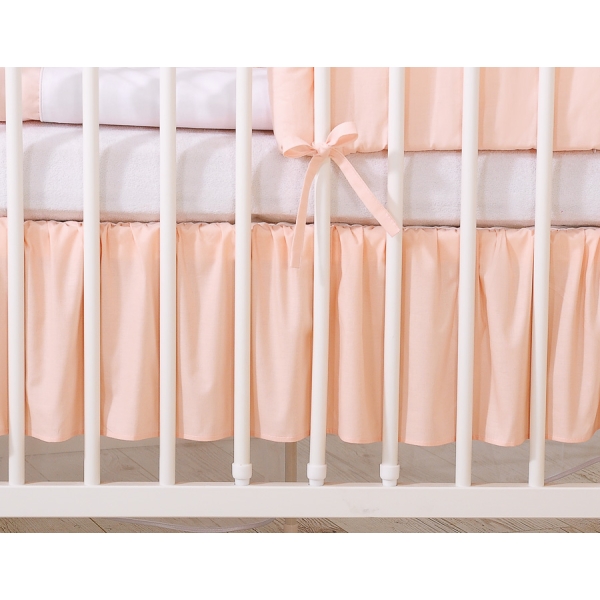 Cache Sommier Lit Bébé 60x120 cm Rose Poudré Prince / Princess