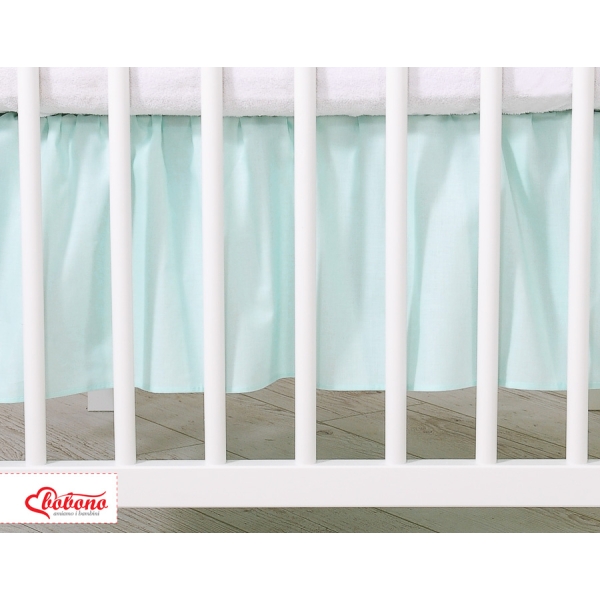 Cache Sommier pour Lit Bébé 140x70 cm Menthe Prince / Princess