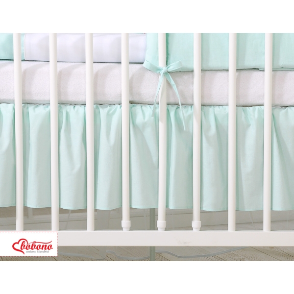Cache Sommier pour Lit Bébé 140x70 cm Menthe Prince / Princess