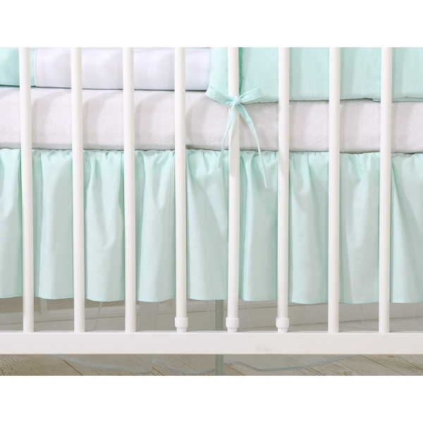 Cache Sommier pour Lit Bébé 140x70 cm Menthe Prince / Princess