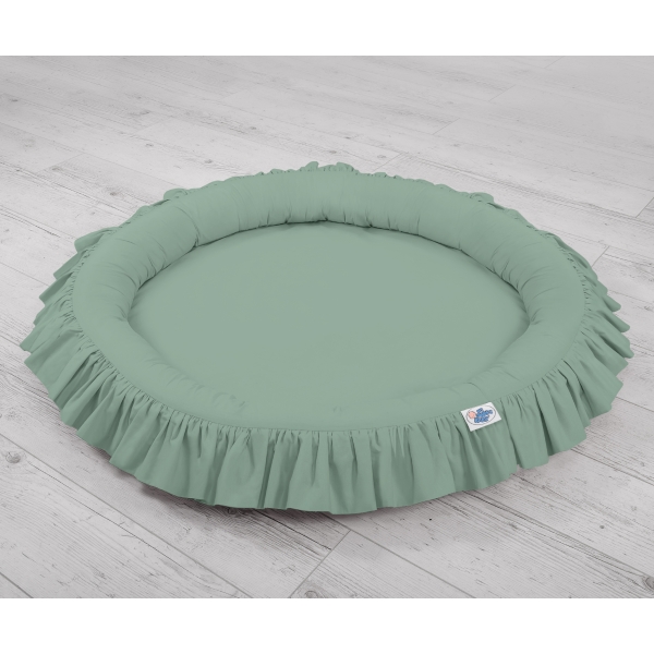Ciel de Lit à Suspendre Au Plafond avec Nid Blanc Vert