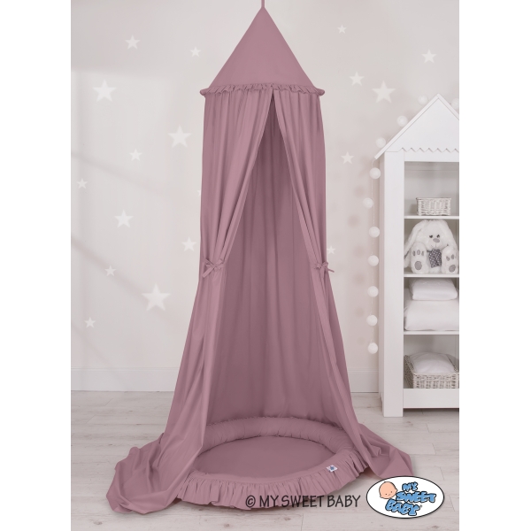 Ciel de Lit à Suspendre Au Plafond avec Nid Violet Pastel