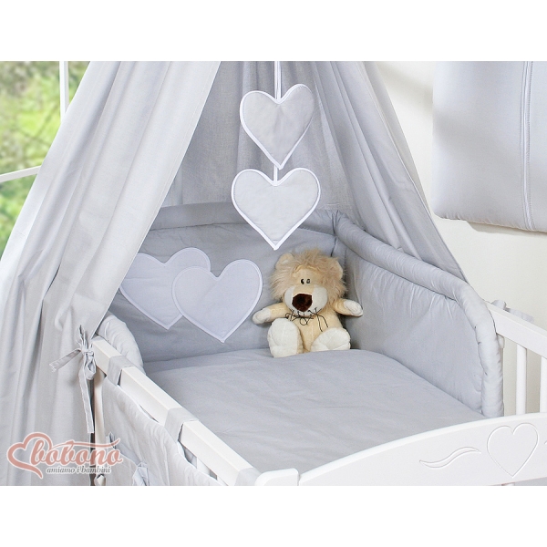 Ciel de Lit en Tissu Gris