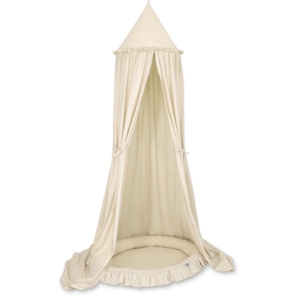 Ciel de Lit Bébé Enfant à Suspendre Au Plafond avec Nid Beige