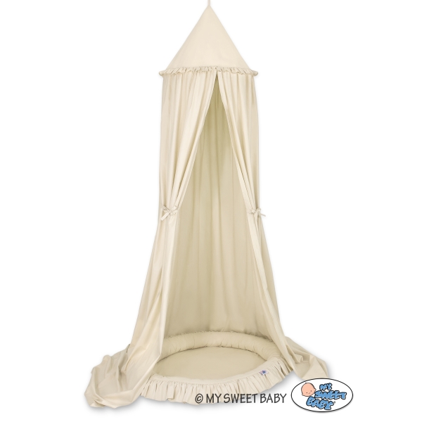 Ciel de Lit Bébé Enfant à Suspendre Au Plafond avec Nid Beige