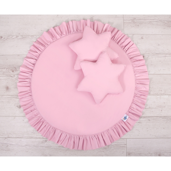 Ciel de Lit Bébé Enfant à Suspendre Au Plafond avec Tapis et Coussins Rose
