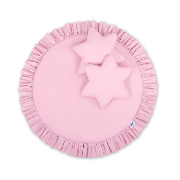 Ciel de Lit Bébé Enfant à Suspendre Au Plafond avec Tapis et Coussins Rose