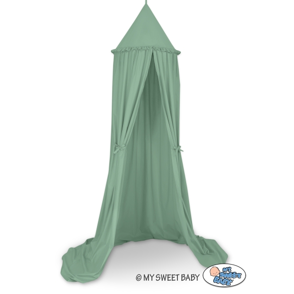Ciel de Lit Bébé Enfant à Suspendre Au Plafond Vert Pastel