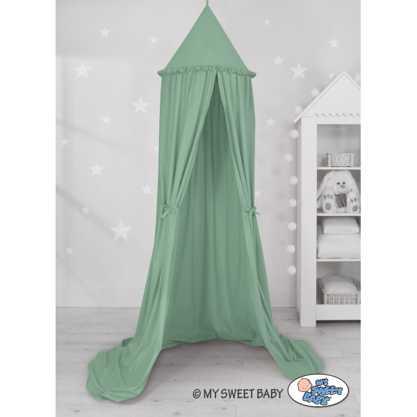 Ciel de Lit Bébé Enfant à Suspendre Au Plafond Vert Pastel