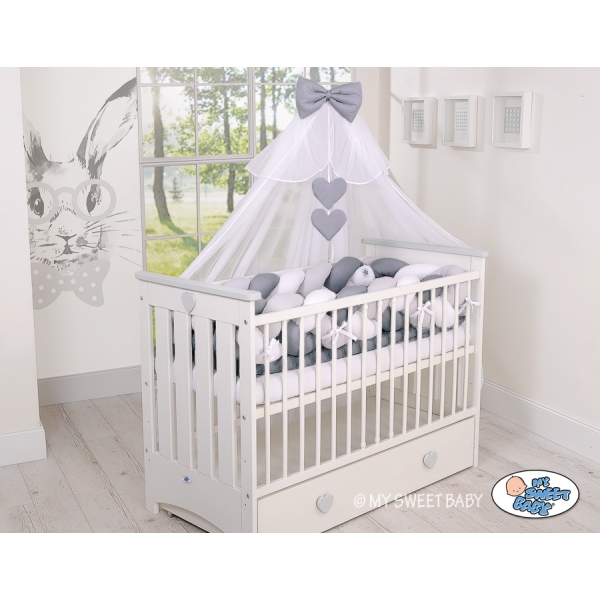 Ciel de Lit en Moustiquaire Grand Format Anthracite Mousseline