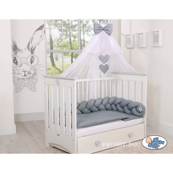 Ciel de Lit en Moustiquaire Grand Format Anthracite Mousseline