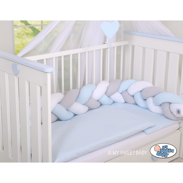 Ciel de Lit en Moustiquaire Grand Format Bleu Mousseline