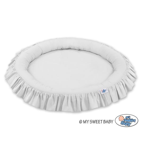 Ciel de Lit pour Enfants Baldaquin avec Nid Gris