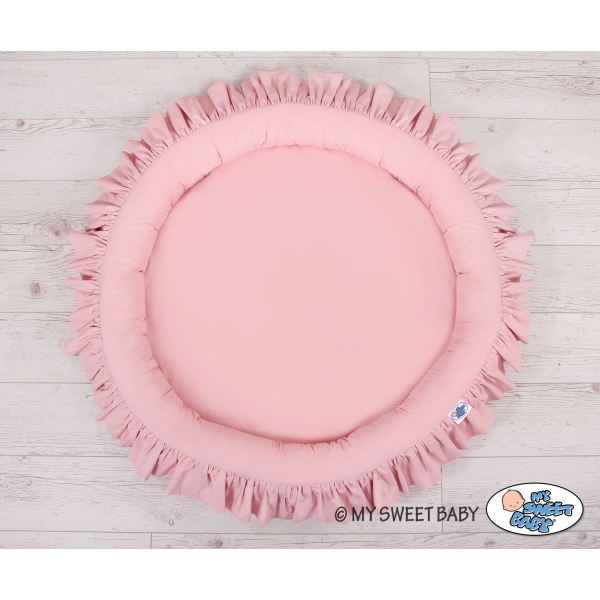 Ciel de Lit pour Enfants Baldaquin avec Nid Rose Poussiéreux