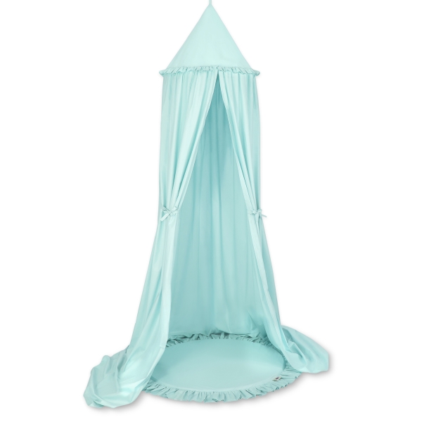 Ciel de Lit pour Enfants Baldaquin avec Tapis Menthe