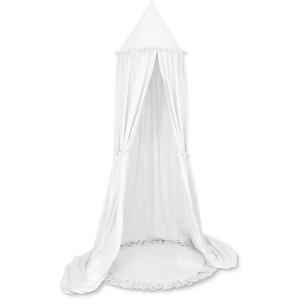 Ciel de Lit Tente à Suspendre Au Plafond avec Tapis Blanc