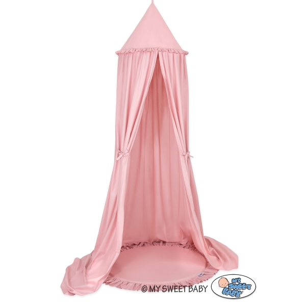 Ciel de Lit Tente à Suspendre Au Plafond avec Tapis Rose
