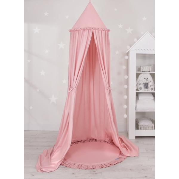 Ciel de Lit Tente à Suspendre Au Plafond avec Tapis Rose