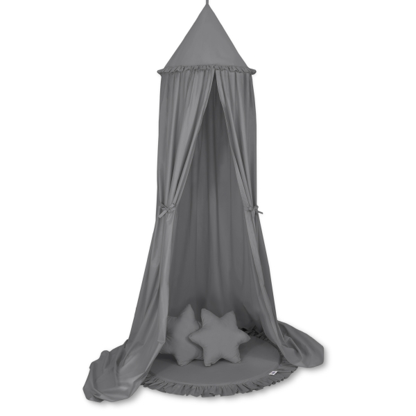 Ciel de Lit Tente avec Tapis et Coussins Anthracite