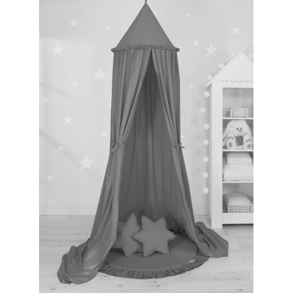 Ciel de Lit Tente avec Tapis et Coussins Anthracite