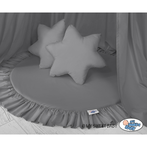 Ciel de Lit Tente avec Tapis et Coussins Anthracite