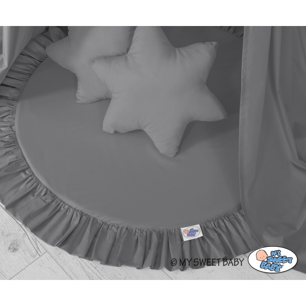 Ciel de Lit Tente avec Tapis et Coussins Anthracite