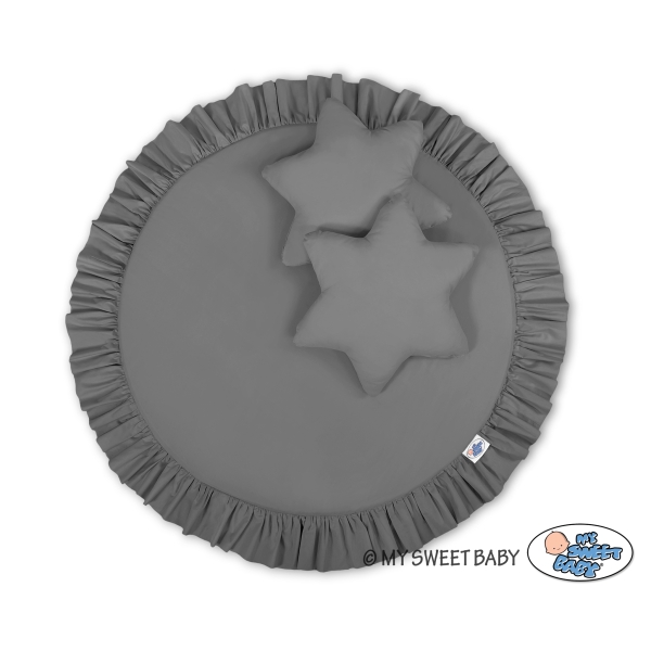 Ciel de Lit Tente avec Tapis et Coussins Anthracite