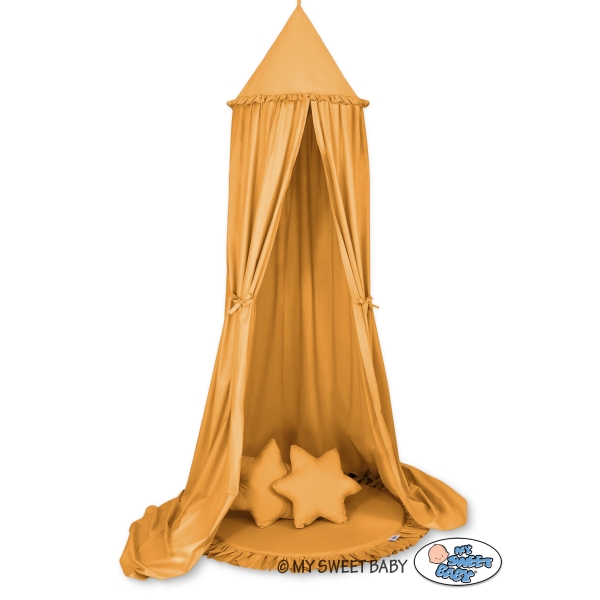 Ciel de Lit Tente avec Tapis et Coussins Miel