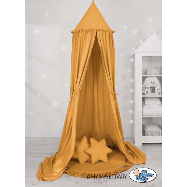 Ciel de Lit Tente avec Tapis et Coussins Miel